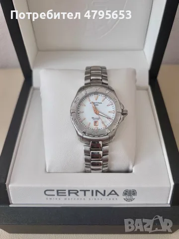Certina, дамски швейцарски стилен спортно-елегантен кварцов часовник, използван, в много добро състо, снимка 4 - Дамски - 55978010