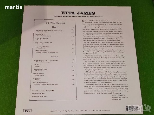 Etta James LP, снимка 2 - Грамофонни плочи - 38311260