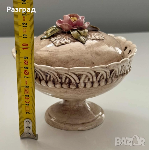 Винтидж италианска порцеланова кутийка, снимка 10 - Декорация за дома - 52416641