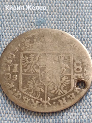 Сребърна монета 18 Гроша 1657г. Ян Казимир Полша 13608, снимка 9 - Нумизматика и бонистика - 42930051