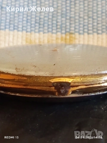 Стар механичен часовник РАКЕТА СССР мъжки с печат позлатен 54480, снимка 4 - Антикварни и старинни предмети - 54109838