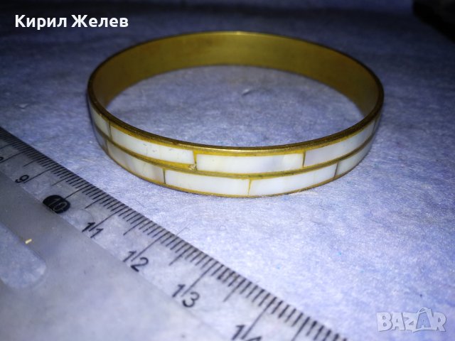 СТАРА БРОНЗОВА СПЛАВ СЕДЕФЕНА РЕТРО АРТ ГРИВНА МАЙСТОРСКА РЪЧНА РАБОТА 37521, снимка 11 - Антикварни и старинни предмети - 40865757