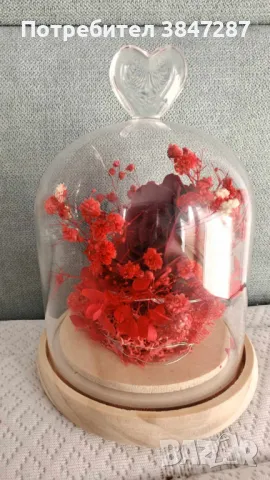 Роза в стъкленица подходяща за всяка дама