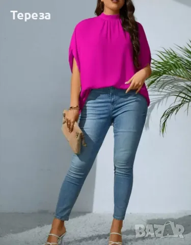 🆕 Tуника в циклама / XL-XXL, снимка 2 - Туники - 50105080