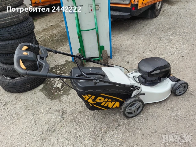 Акомулаторна Косачка Алпина чисто нова, снимка 4 - Градинска техника - 51286088