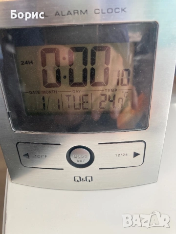 Дигитален часовник будилник Q&Q D089C500Y, отличен, снимка 4 - Други - 53227495