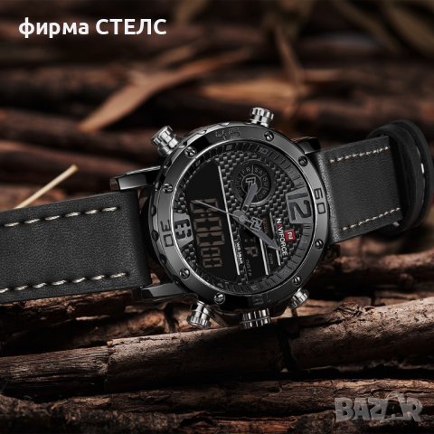 Мъжки часовник Naviforce Pilot, Неръждаема стомана, Черен, снимка 7 - Мъжки - 40191930