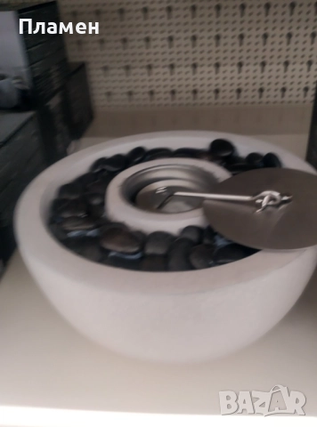 Декоративна камина на биоетанол декорация камък и огнище 23х11 см., снимка 3 - Други - 52298039