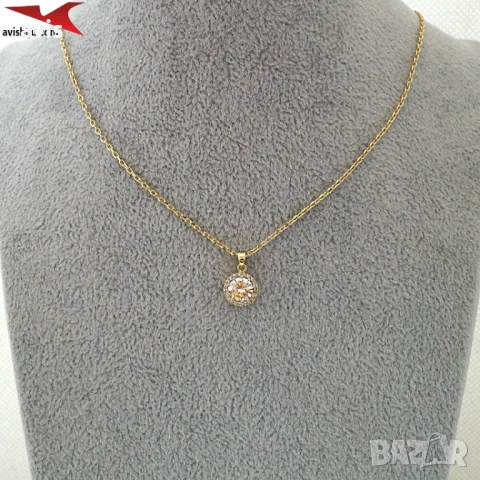 Колие с 14К златно покритие 274099, снимка 4 - Колиета, медальони, синджири - 53120069