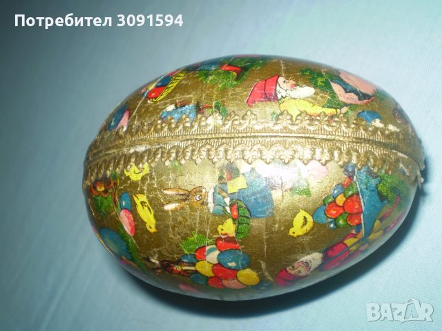 Папие маше старо яйце кутийка за великденска украса, снимка 8 - Антикварни и старинни предмети - 36896803