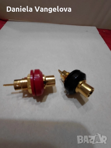 Конектор панелен позлатен женски, снимка 3 - Други - 52966417