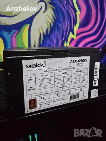  Захранване 650W Makki Version 2 80+ Bronze - MAKKI-ATX-650V2, снимка 2 - Захранвания и кутии - 56447140