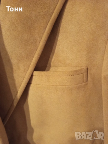 Ново Мъжко Сако от Чист Натурален Велур L, снимка 4 - Сака - 53134742