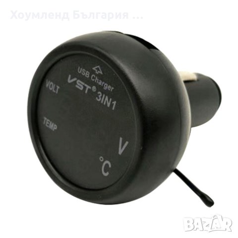 Дигитално устройство за кола 4в1 термометър, волтметър и зарядно, снимка 6 - Аксесоари и консумативи - 29440524