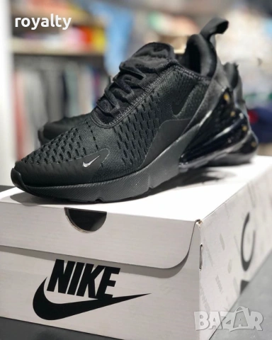 Nike Air Max 270 Черни Унисекс Маратонки 36-45 Номер с Кутия Най Висок Клас Реални Снимки , снимка 2 - Маратонки - 53071317