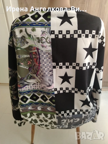 Блуза трико, снимка 2 - Блузи с дълъг ръкав и пуловери - 54214836