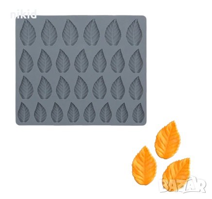 28 листа листо голям силиконов молд форма декор украса фондан торта гипс смола