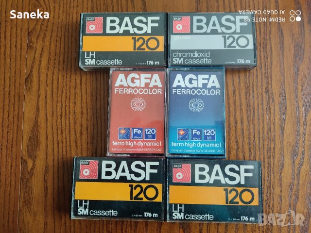 AGFA,BASF 120, снимка 1 - Аудио касети - 42623558