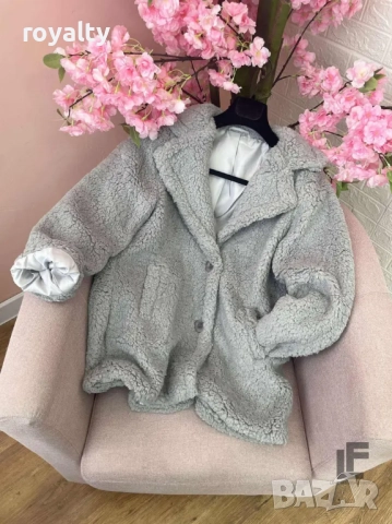Пухкаво Палто LFS Cozy Winter Gray 9999, снимка 2 - Палта, манта - 52837819