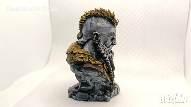 Ръчно изработена 3D принтирана колекционерска фигурка – Воин Викинг / Fantasy Bust, снимка 4 - Колекции - 54313209
