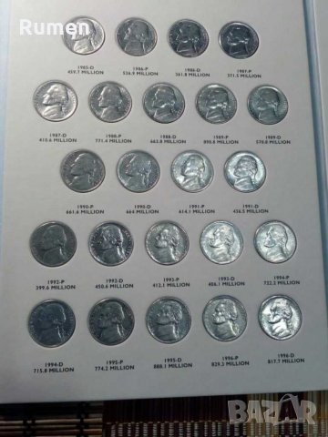 5 цента САЩ в албум, снимка 4 - Нумизматика и бонистика - 32106206