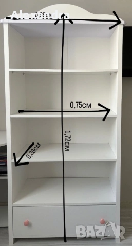 Бяла етажерка, снимка 2 - Етажерки - 54159704