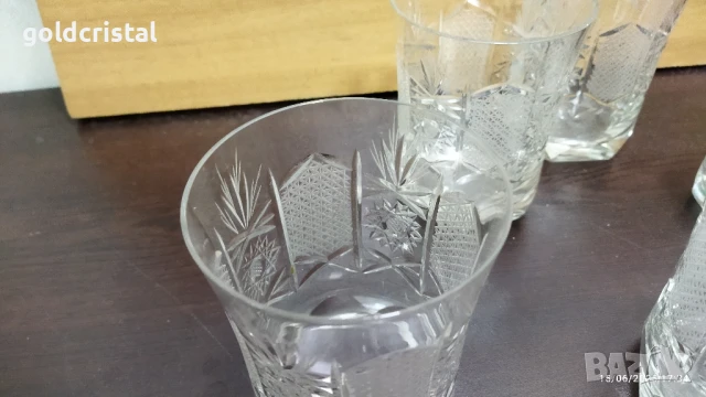 кристални чаши за уиски Зорница лукс , снимка 5 - Антикварни и старинни предмети - 16074232