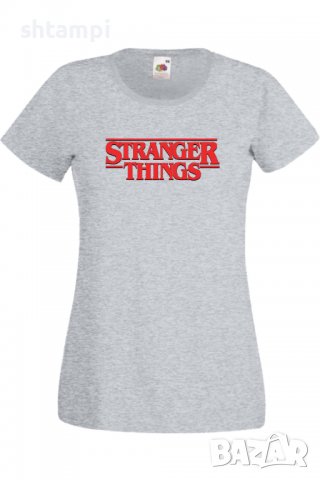 Дамска Тениска Stranger Things Logo,Филм,Сериал,, снимка 4 - Тениски - 37318675