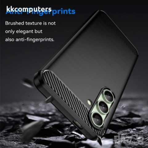 Samsung Galaxy S24 FE 5G Удароустойчив Carbon Fiber Калъф и Протект, снимка 5 - Калъфи, кейсове - 52649798