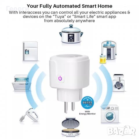 WiFi смарт контакт 16А, 3000W, снимка 2 - Друга електроника - 40116334