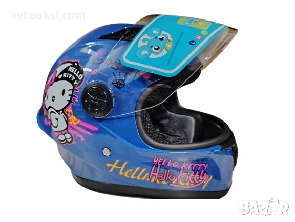 Детска каска Мотор/Мотопед/Вело/Скутер Hello Kitty два цвята, снимка 5 - Аксесоари и консумативи - 54286642