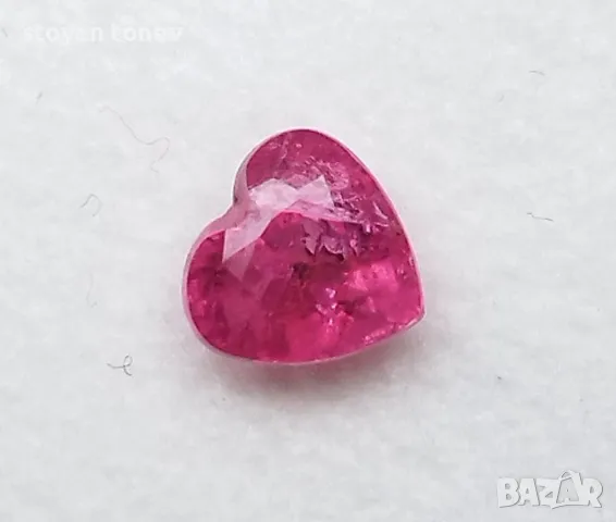 Шпинел с розов цвят и форма на сърце - 0.72кт.! Нов!, снимка 5 - Други - 50089529