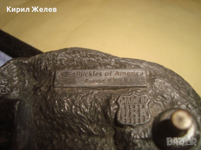 Buckles of Americа Rocklin CA MADE in USA МАРКОВА МАСИВНА ТЕЖКА ТОКА от КОЛАН САЩ Стара 31384, снимка 5 - Колекции - 38014161