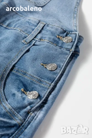 Дамски дънков гащеризон с катарама, снимка 6 - Гащеризони - 51968796