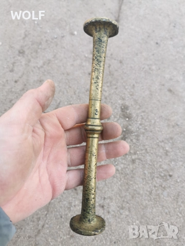 19в Стар Медицински хаван 1.910кг от Бронз, снимка 9 - Антикварни и старинни предмети - 52940569