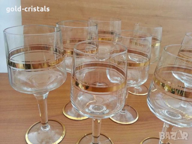 ретро чаши с златен кант , снимка 6 - Антикварни и старинни предмети - 29347681