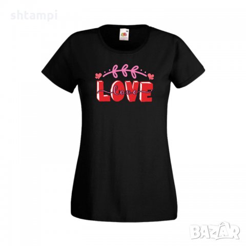 Дамска тениска Свети Валентин Love 2, снимка 1 - Тениски - 35647075
