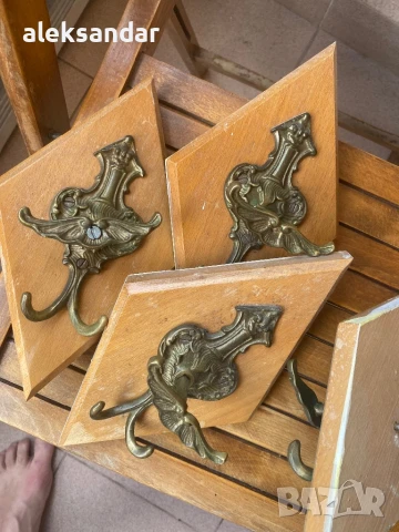 Закачалки месингови 6 бр., снимка 3 - Други - 50851665