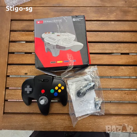 Безжичен N64 контролер за Switch игри, 2.4GHZ Безжичен N64 Дистанционно управление 