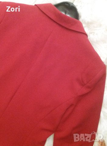 -30% Удължено сако в тъмночервен цвят, снимка 5 - Сака - 44429609