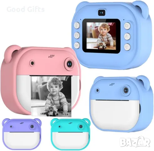 Моментна детска HD камера с хартиени ролки, Детски фотоапарат за моментни снимки