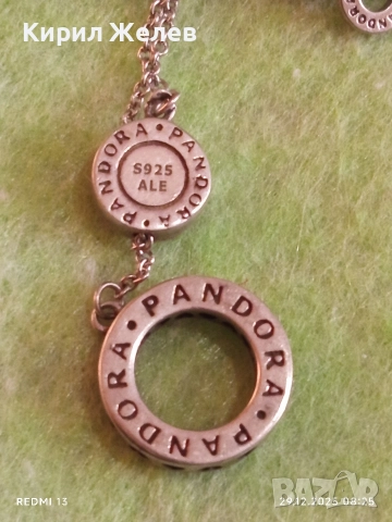 Сребърни колие от колекцията на Pandora my Pandora изяшно с кристали 26899, снимка 3 - Колиета, медальони, синджири - 52924858