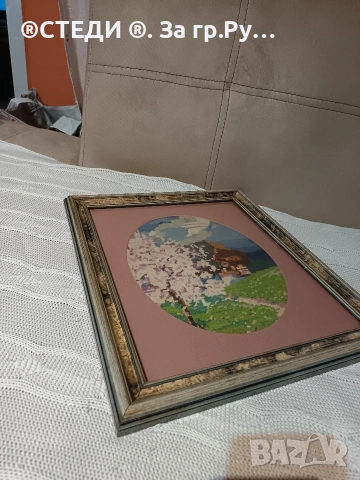 Гоблен пролет в планината, снимка 3 - Гоблени - 53214362