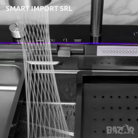 Многофункционална мивка Smart Heater Black, 80х46 см, филтър за вода, снимка 3 - Мивки - 51995099