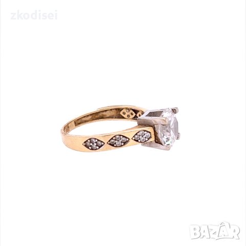 Златен дамски пръстен 2,80гр. размер:53 14кр. проба:585 модел:20097-1, снимка 3 - Пръстени - 42554772