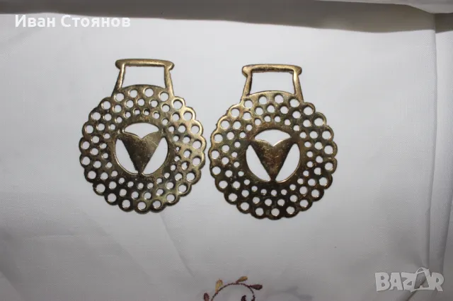 29 английски месингови медальони за коне, снимка 3 - Антикварни и старинни предмети - 49171544