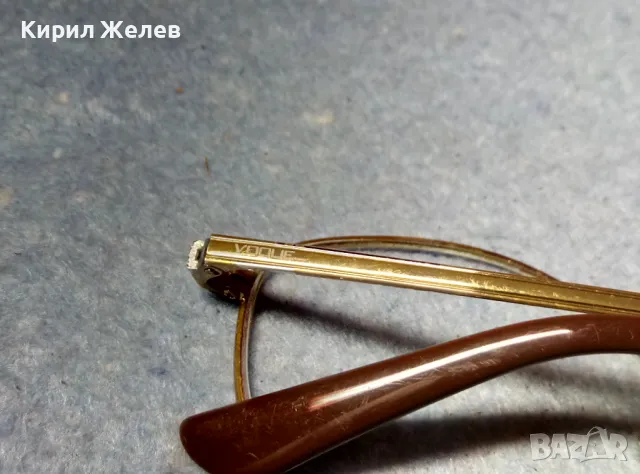 VOGUE Маркови ВИНТИДЖ ФЕШЪН ХЕЛИОМАТИК ОЧИЛА с ДИОПТЪР и ПОЗЛАТЕНА РАМКА 47789, снимка 2 - Слънчеви и диоптрични очила - 47528628