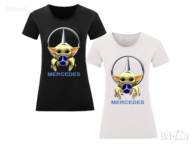  Мъжка и дамска тениска Baby Yoda Hug BMW Mercedes Subaru Pоrsche Mazda Suzuki, снимка 7 - Тениски - 28162437