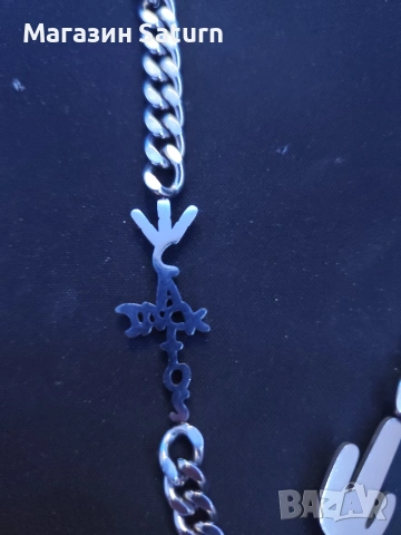 Travis Scott Cactus Jack синджир от неръждаема стомана, снимка 5 - Колиета, медальони, синджири - 54223022