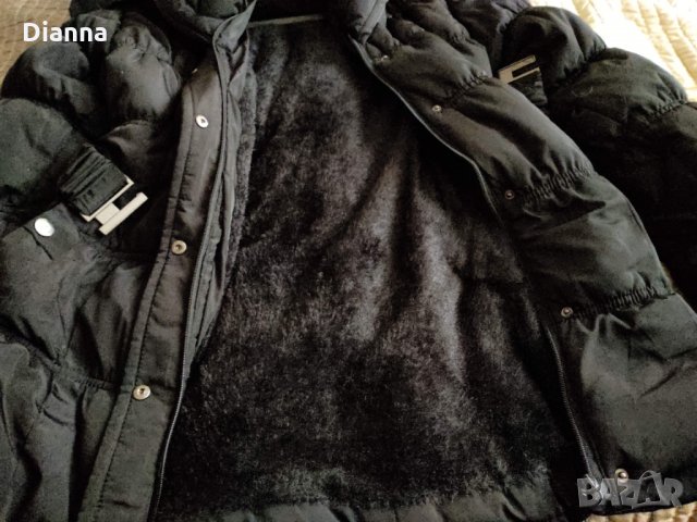 Дамско зимно яке с топла подплата и качулка в черно, размер М/Л 70 лв, снимка 2 - Якета - 35075330